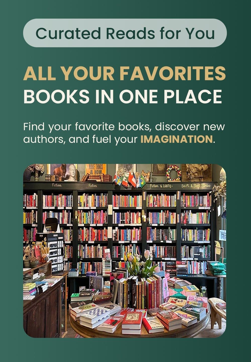 All your favourites: books in one place. Explore more